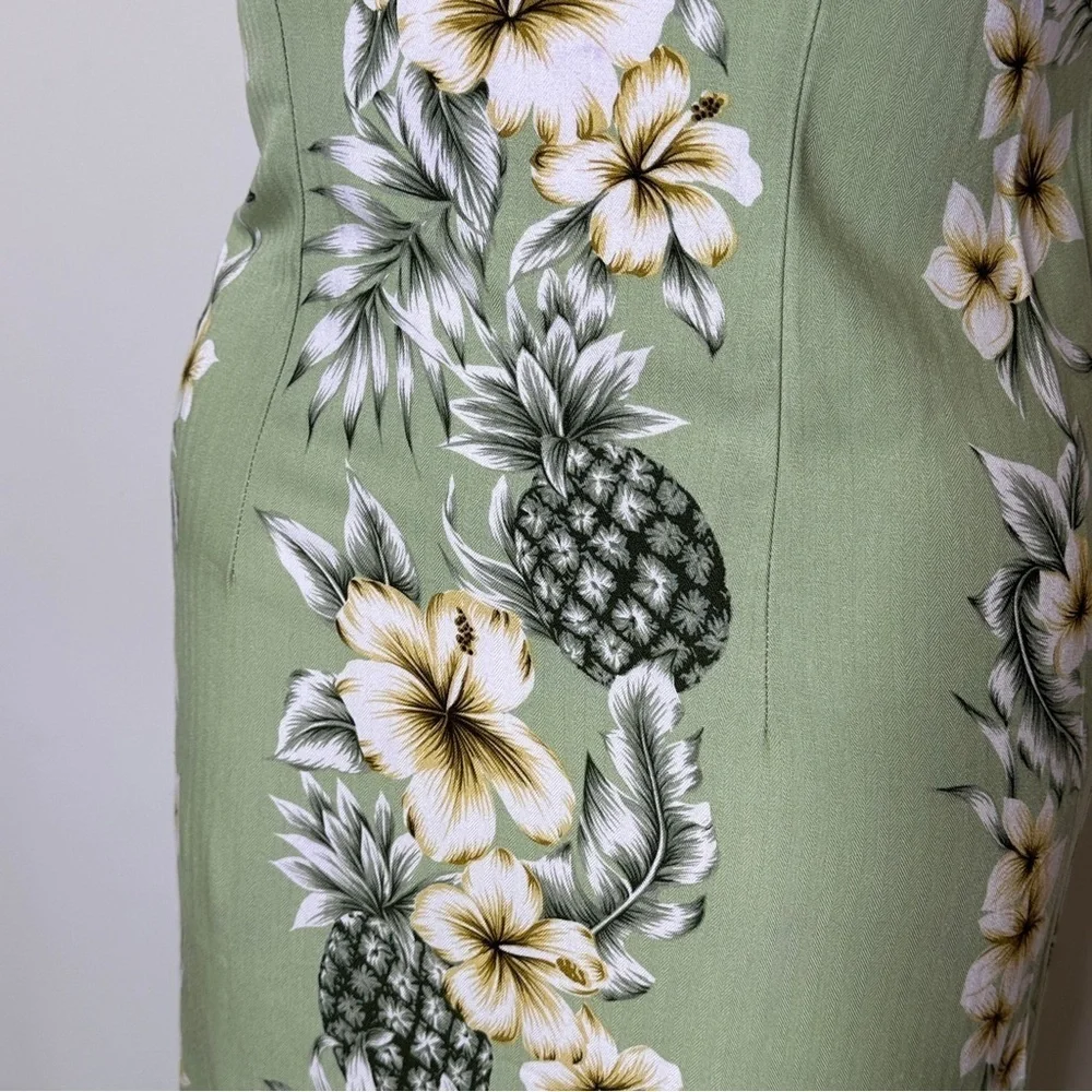 Hawaiian Reserve Collection vintage green maxi dress Large